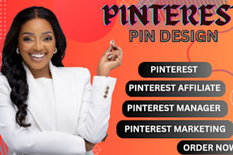 do pinterest promotion,  marketing manager, affiliate and pin design