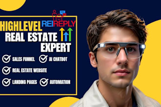 do gohighlevel real estate property management ai workflow sales funnel reireply