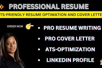write a professional ats optimized resume cover letter and linkedin profile