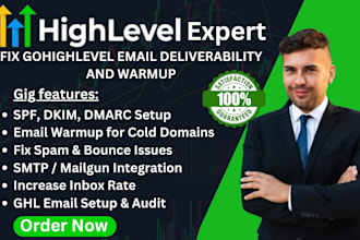 fix gohighlevel email deliverability gohighlevel email warmup setup ghl expert
