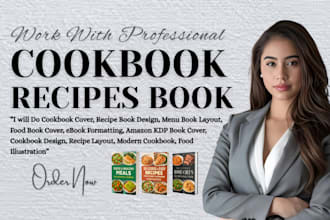 write, design recipe book, cookbook, menu book, amazon kdp, ebook formatting