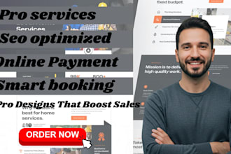 handyman website design booking website design cleaning website, plumber website