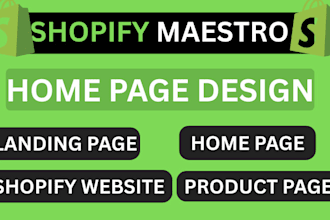 design high converting shopify homepage, product page, shopify landing page,