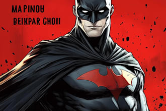draw you a dc or marvel style comic book superhero or villain character