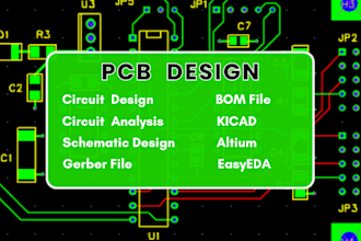 design custom electrical pcb layout, gerber file prototype with altium, kicad