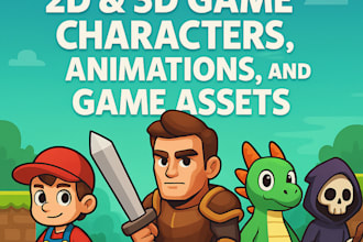 design 2d 3d game characters animations and game assets character sheet