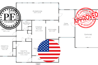 review and stamp architectural and engineering permit drawing for all USA states