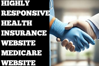 build health insurance website, medicare website healthcare website landing page