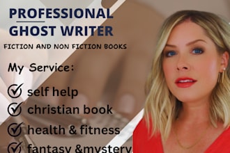 be your romance ghostwriter, fiction ghostwriter, ebook writer, self help ebook