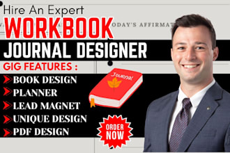 do journal design, workbook design, ebook design, lead magnet, planner, kdp