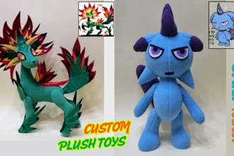 design and create custom plush stuffed toys, personalized plushies