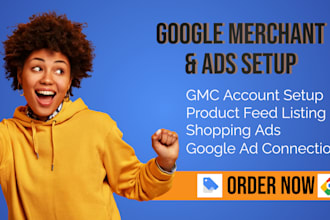 setup merchant center with google ads campaign and upload product feed