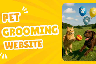 design pet grooming website , pet sitter , pet care  website pet store