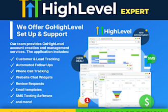 setup gohighlevel CRM automation, expert, ai agent ghl, gohighlevel sales funnel