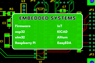 do arduino programming, esp32, stm32 firmware embedded systems hardware and iot