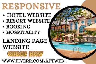 design a professional hotel resort booking hospitality travel tourism website