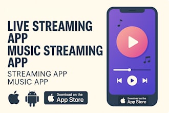 develop live streaming app video streaming app tv app ott app music app vod app