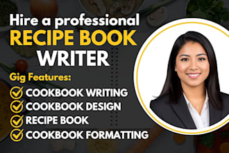 write, format and design your cookbook or recipe book for publishing