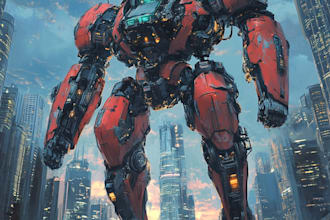 illustrate mecha vector art for you