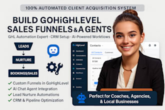 build gohighlevel sales funnel ai agent ghl automation expert  go high level crm