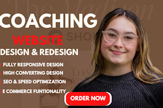 design professional coaching website for life, business, or fitness coaches