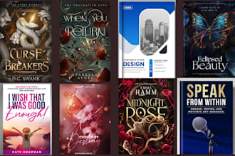 design quick fantasy book cover, romance book cover, and ebook cover design