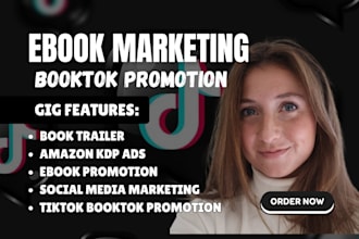 viral rank booktok tik tok video ads, book promotion book trailer,amazon kdp ads