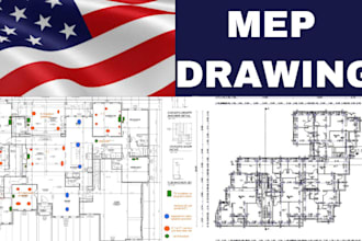 design city permit plan for electrical drawings, plumbing, hvac, mep in autocad