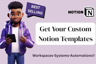 custom notion template notion expert notion dashboard workspace automation n8n