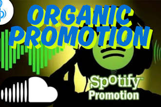 do organic spotify soundcloud apple music promotion  to increase your growth