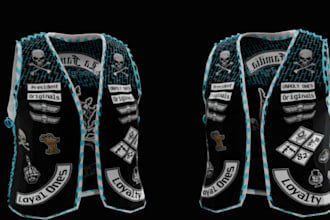 create custom fivem clothing kuttes mc, mc vest, biker clothing