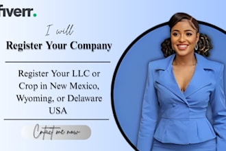 register your llc or corp in new mexico, wyoming, or delaware USA