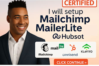 setup mailchimp mailerlite hubspot klaviyo omnisend activecampaign getresponse