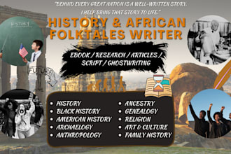 write on history american history theology black history genealogy family tree