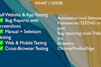 perform website testing manually and with automation tools
