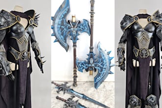 3d cosplay creation model wearable anime armor helmet mask design 3d printing