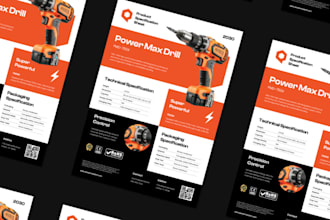 design sales sheet, one pager, sell sheet, flyer or brochure for your business