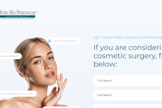 skin care website, cosmetic botox website, medical website