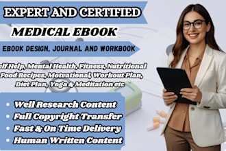 ghostwrite medical ebook, mental health, fitness course, journal and workbook