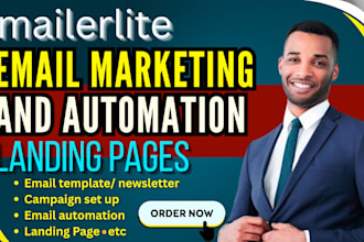 set up mailerlite email marketing,email automation, opt in form and landing page