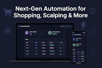 develop shopping bot, auto buying bot, pokemon bot, scalping, auto checkout bot