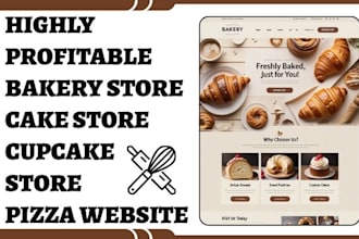design bakery store pastry store cake store desserts cupcake store pizza website