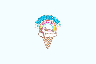 design looking ice cream business logo