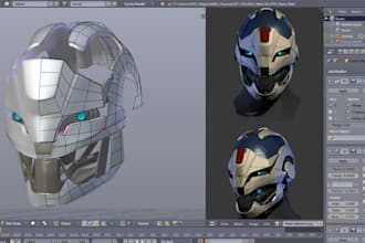 redesign 3d mask repair cosplay stl scan file cleanup stl modify for 3d printing
