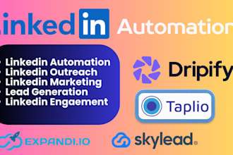 linkedin with dripify, expandi, skylead, and taplio automation