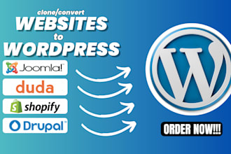 clone joomla website convert duda website shopify website to wordpress