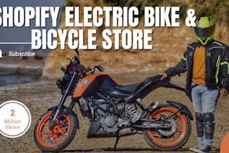 design shopify electric bike website bicycle shopify dropshipping bike store