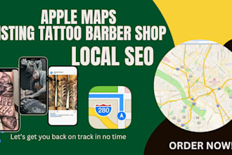 create verify tattoo barber shop spa apple map listing apple connect local SEO