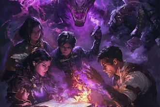 do dnd art, creature, fantasy character, and dnd party concept art illustration
