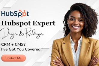 design hubspot website, landing page and blog on hubspot crm, groove crm